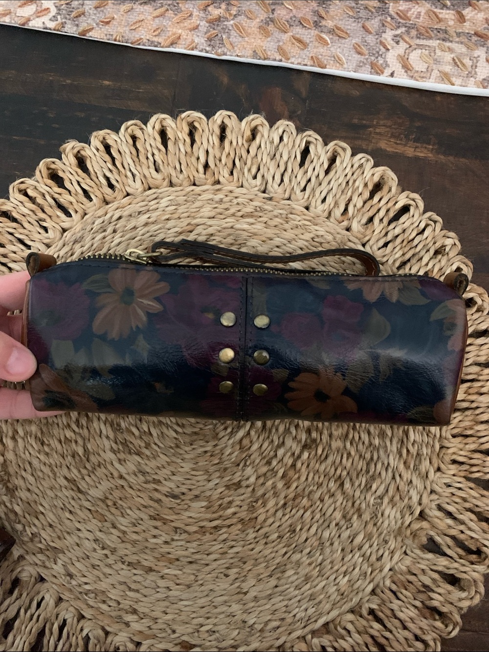 Patricia Nash Peruvial Painting Floral pencil wristlet clutch & RFID wallet - Picture 6 of 10